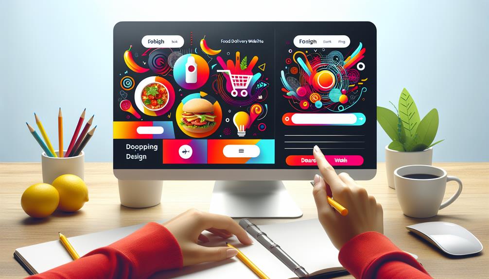 food delivery web design